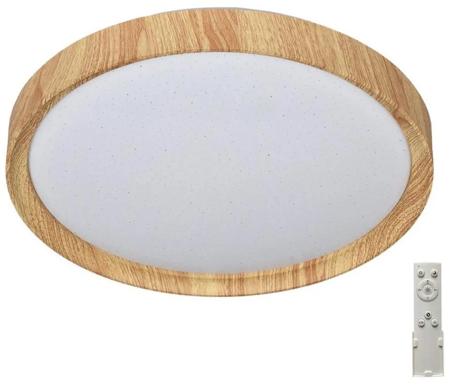 Prezent 71330-LED Stmievateľné stropné svietidlo WOODEN LED/33W/230V 3000-6500K+DO
