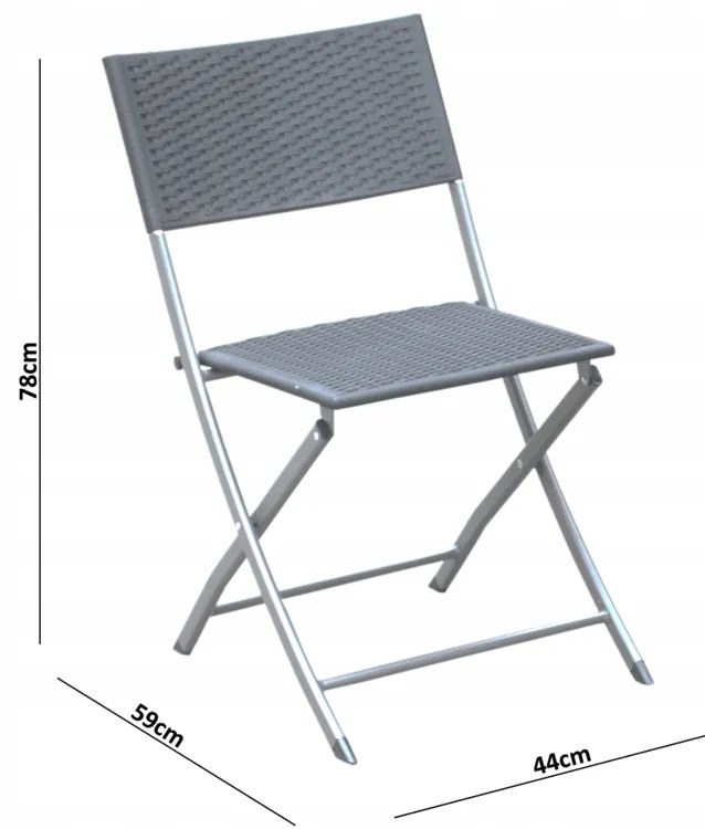 Zostava nábytku na balkón v antracitovej farbe