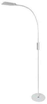 Biela stojaca LED lampa s manuálnym a diaľkovým ovládaním