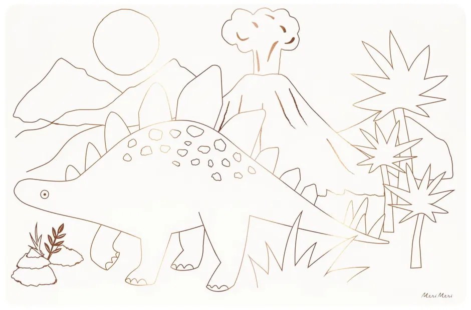 Papierové prestieranie v súprave 8 ks 28x42.5 cm Dinosaurs – Meri Meri