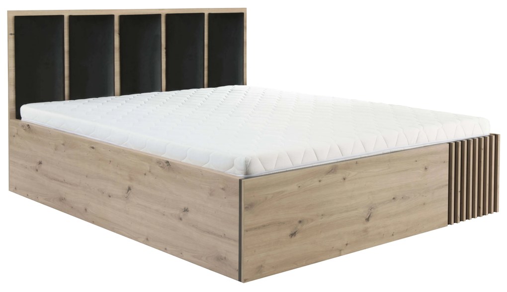 Manželská posteľ 160 cm Claudi 16 (s roštom) (dub artisan). Vlastná spoľahlivá doprava až k Vám domov. 1055499