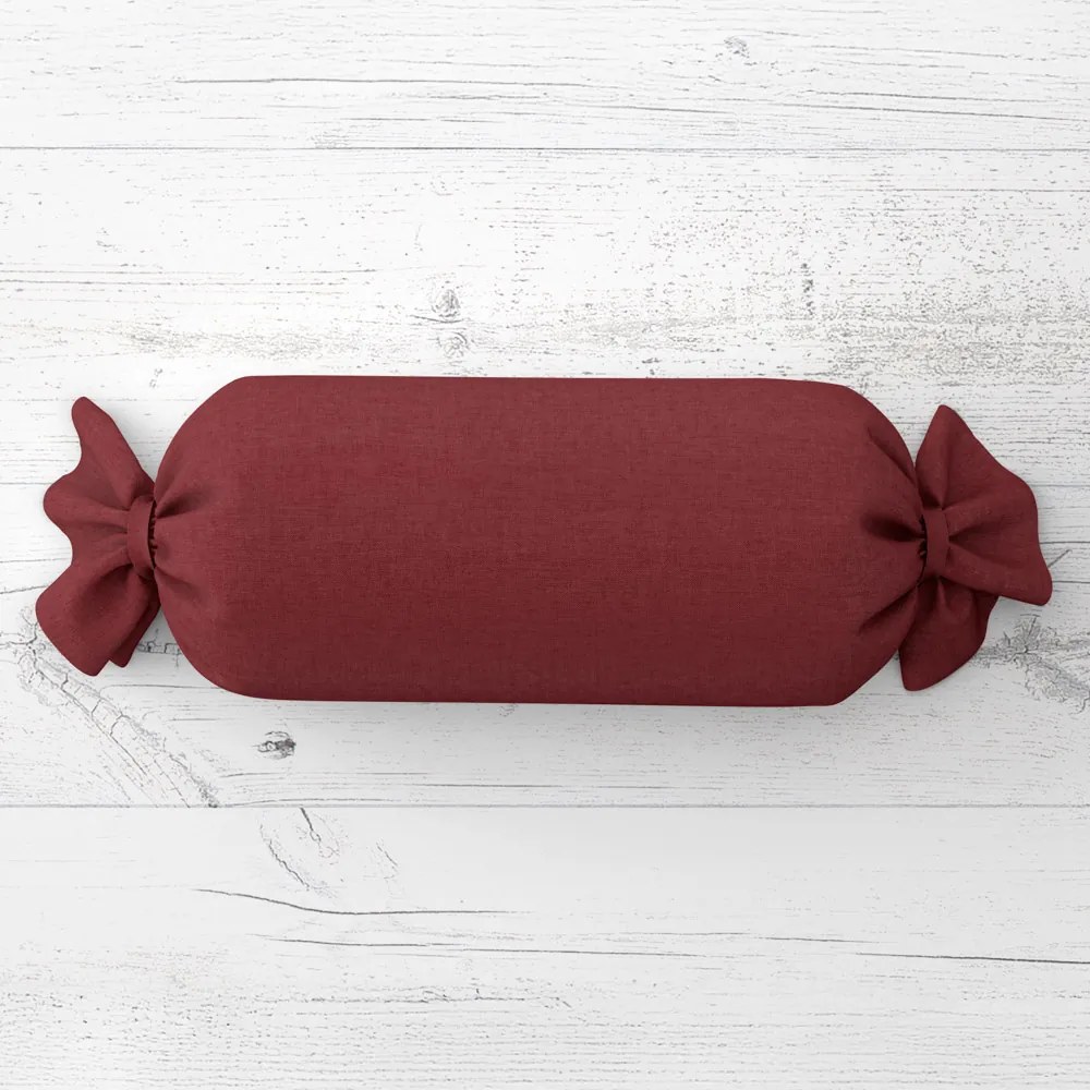 Biante Vankúš valec bonbon Rongo RG-097 Bordó 15x60 cm