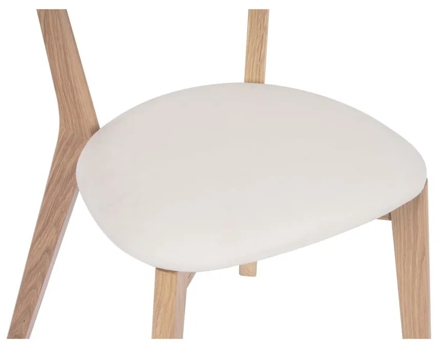 Jedálenská stolička z dubového dreva s bielym sedákom Arch - Bonami Essentials