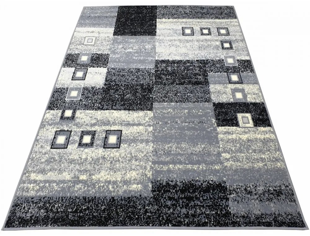 Kusový koberec PP Kocky sivý, Velikosti 40x60cm