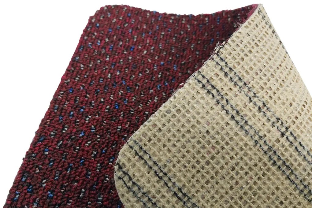 Koberec metráž New Techno 3558 vínovej, na mieru, šíře 4m,5m, červená, ab (mriežka), chodba / predsieň, Timzo