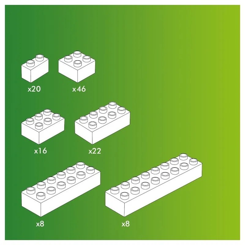 Súprava stavebných kociek ku guličkovej dráhe Hubelino Snow, 120 ks