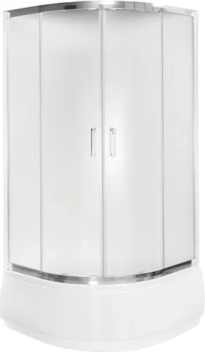 Besco Štvrťkruhový sprchový kút MODERN HR 80x80 (90x90), výška 165 cm - bez vaničky BESCO-Rozmery: 80x80, BESCO-Profily: profily: chróm, výplň: trans…