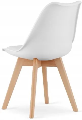 Jedálenská zostava TODI 60cm okrúhly stolový set biely+ 2 stoličky MARK biele