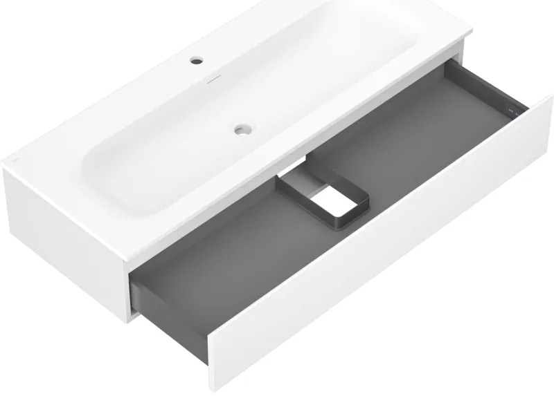 Mexen Orio, kúpeľňová skrinka 120 cm s umývadlom Vela, 1 zásuvka, biela matná, 91A10-12023-1-BF01-W23M01