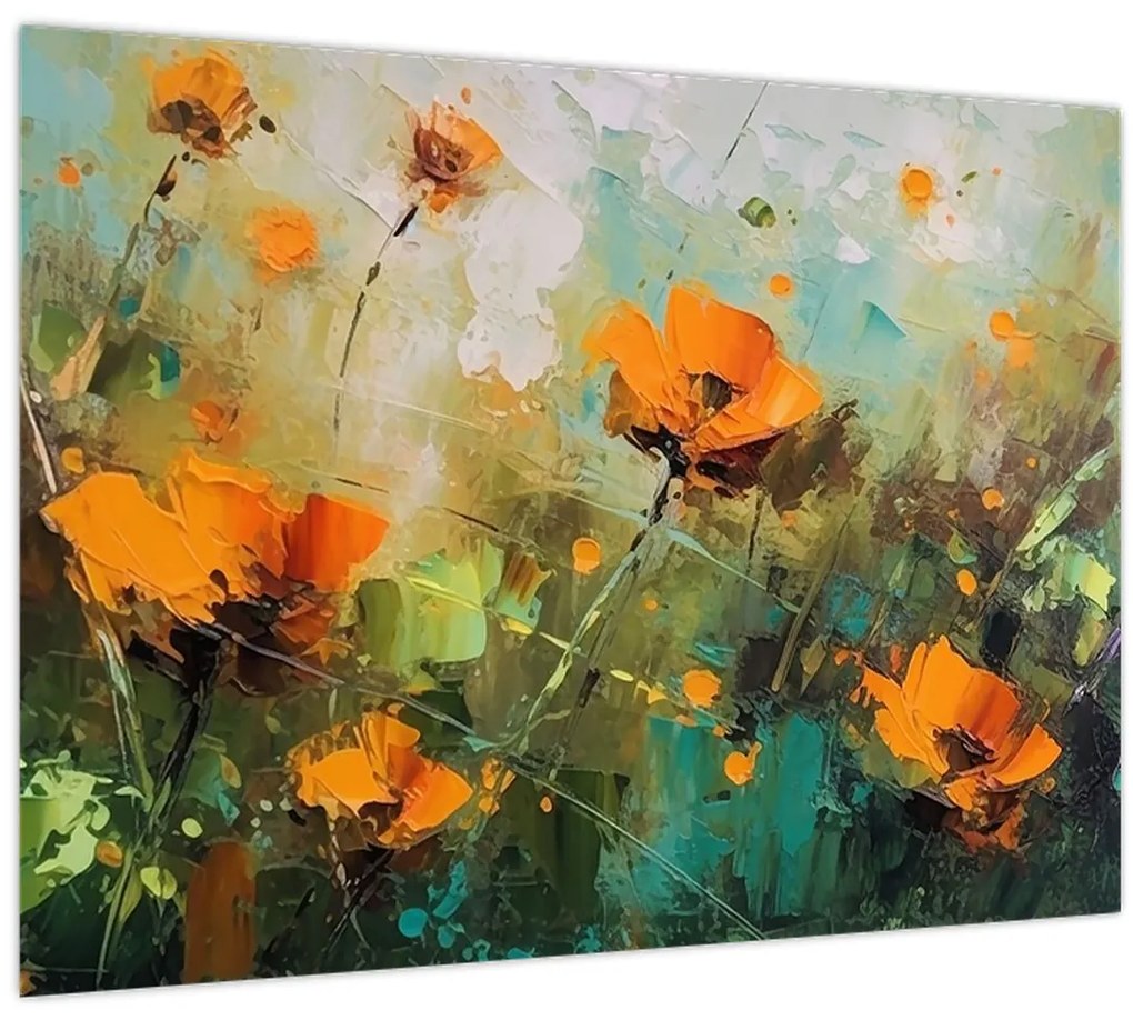 Sklenený obraz - Kvitne (70x50 cm)