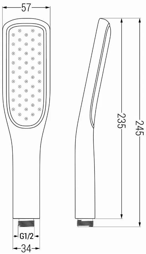 Mexen príslušenstvo - 1-bodový ručný sprchový set R-49, biela/zlatá, 785496052-25