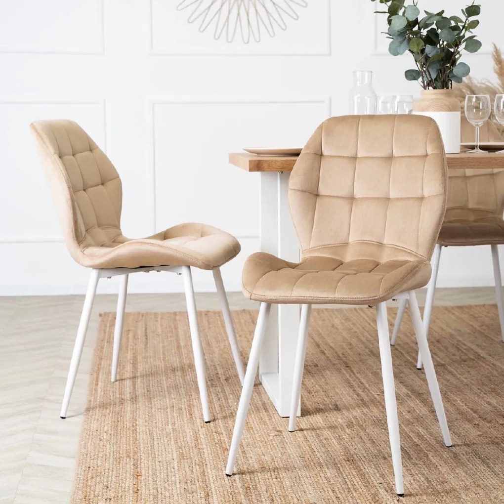 PROXIMA.store - Čalúnená jedálenska stolička LUCKY FARBA: béžová