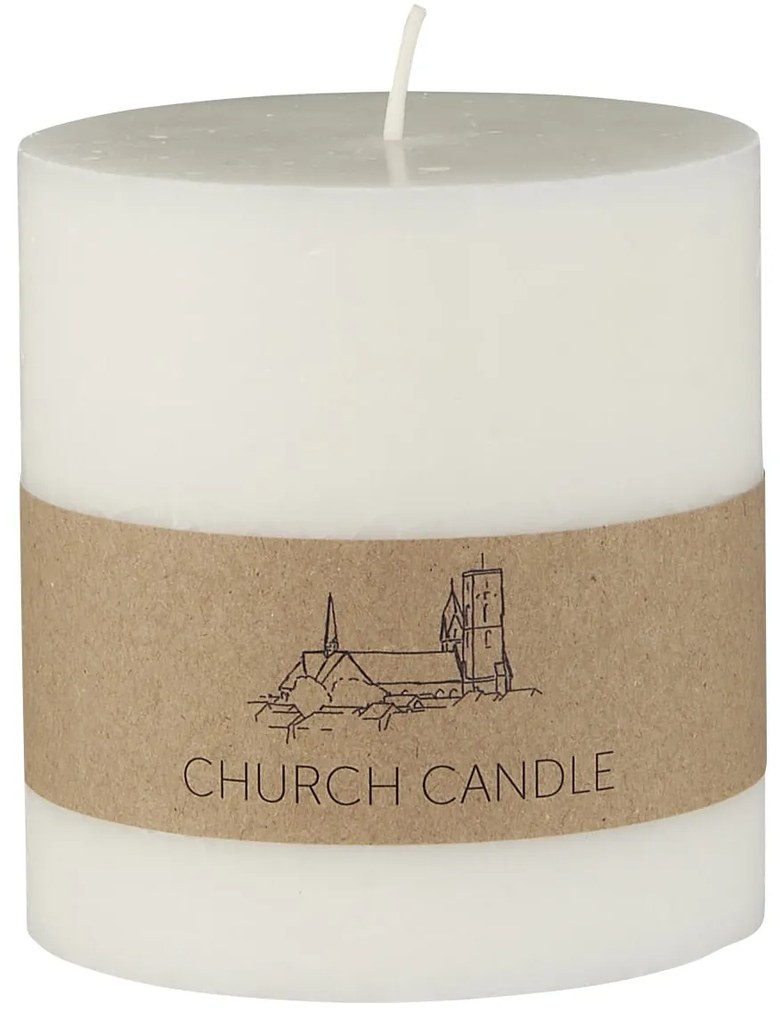 Ib Laursen Sviečka Church Rustic White 10 cm