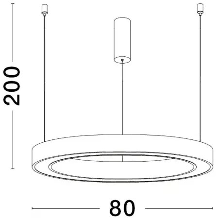 LED luster Sting 80 biele