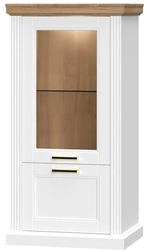 Vitrína Tara-V2S white/pacific walnut