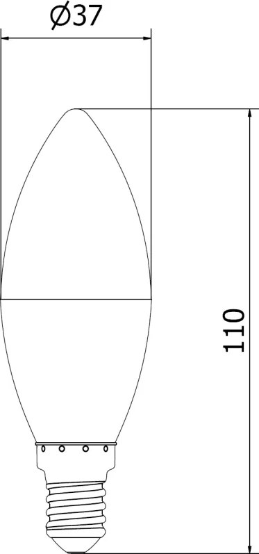 Mexen Nova, LED žiarovka E14, C37, 8W, teplá - 3000K, 840 lm - L102-E14-0830-01