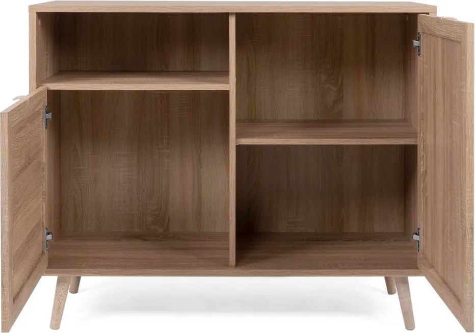 Skrinka 2-dverová Bali, dub sonoma/výplet