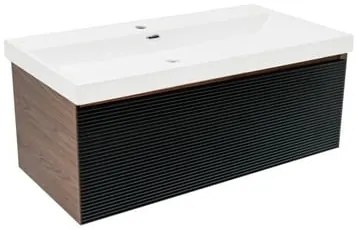 Kúpeľňová skrinka s umývadlom Naturel Monza 99x30x45 cm orech mat MONZA100BNU4