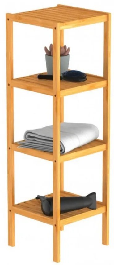 Schütte Bambusový regál so 4 priehradkami BMBA02-REG41