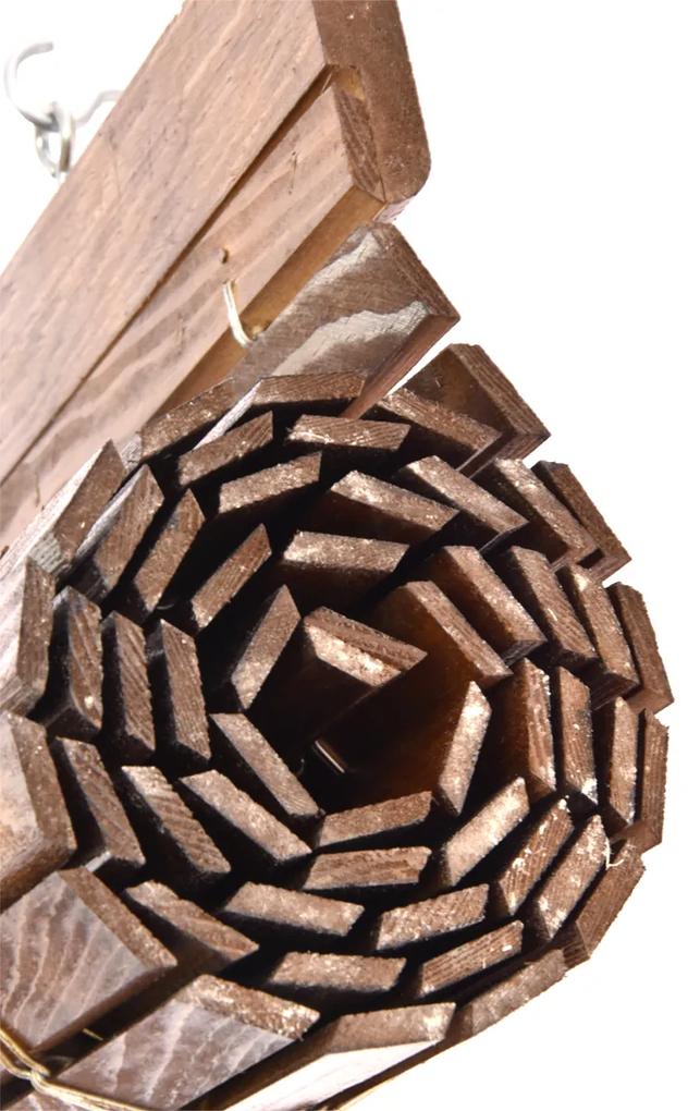 Drevená roleta na pergole - hnedá Šírka rolety: 150 cm, Rozvin rolety: 250 cm