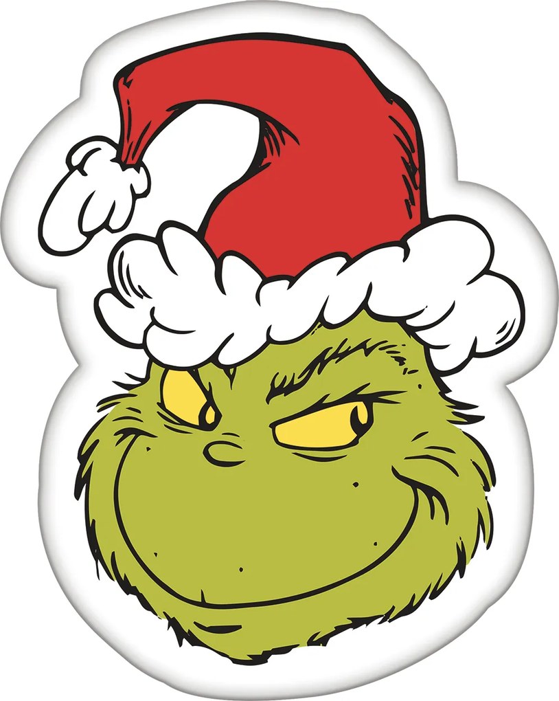 Jerry Fabrics Tvarovaný vankúšik - Grinch