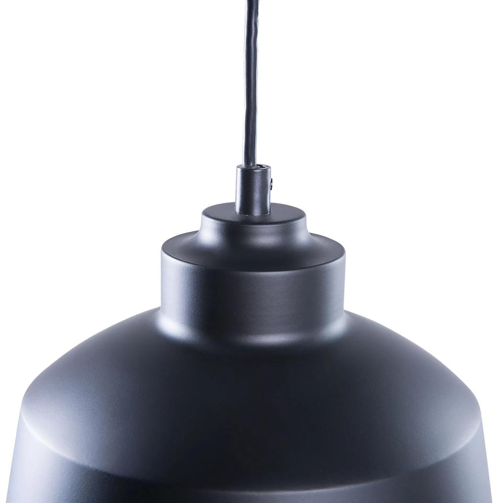 Kovová závesná lampa čierna/medená MONTE Beliani