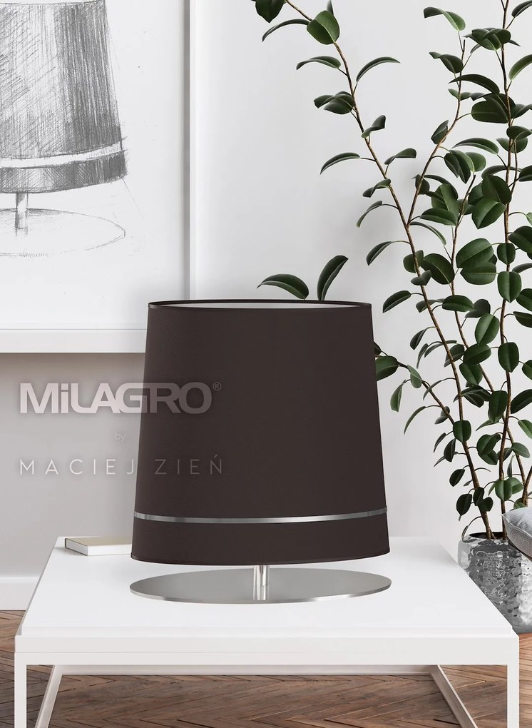 Stolná lampa Bootes, 1x tmavosivé/strieborné textilné tienidlo, ch