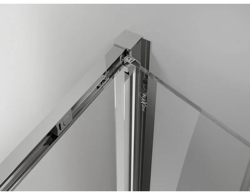 Mexen Exo, sprchovací kút so skladacími dverami 80 x 100 cm, 6mm číre sklo, chrómový profil, 816-080-100-01-00