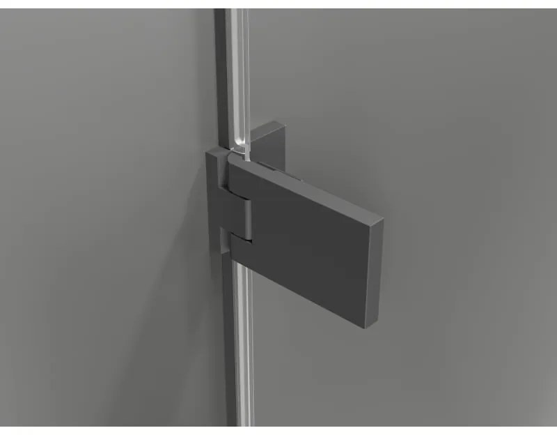 Mexen, Mexen Lunar-F skladacie ľavé sprchové dvere 85 cm, transparentné, pištoľový kov - 836-085-000-95-00-L