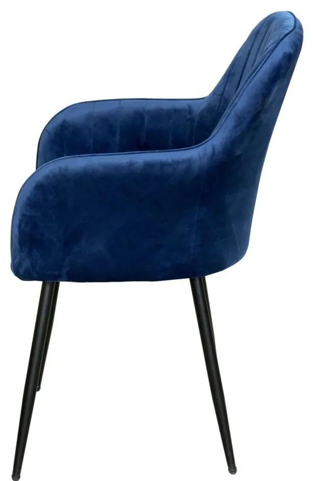 IDEA nábytok Jedálenská stolička DELTA modrý zamat