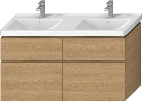 Jika Cubito kúpeľňová skrinka pod umývadlo 128x46,7x68,3 cm dub H40J4274025191