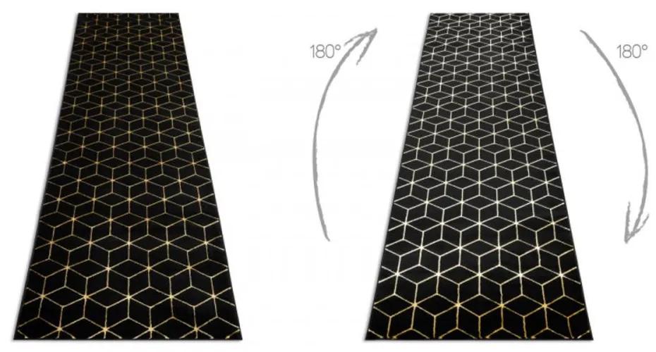 Kusový koberec Jón čierny atyp 80x300cm