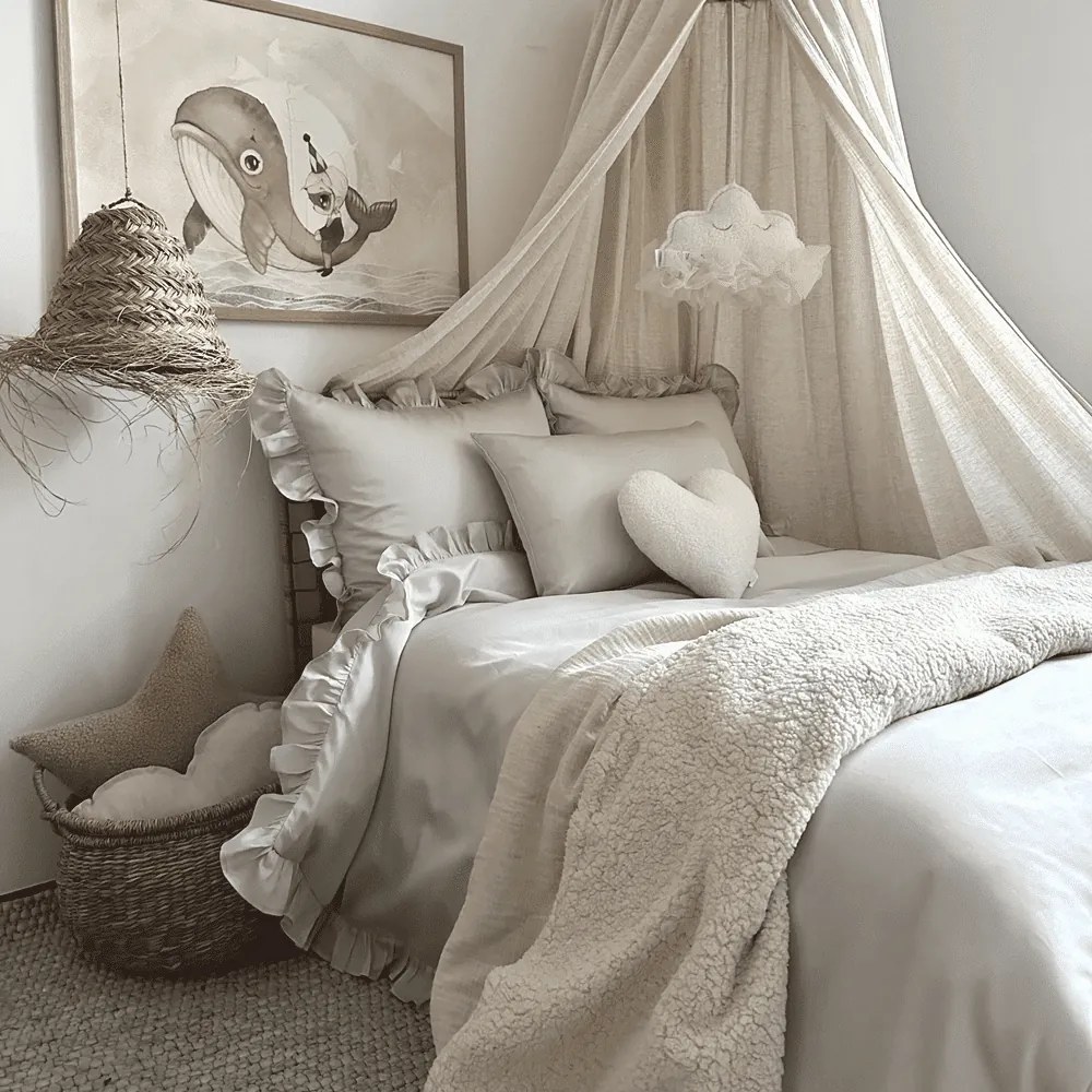 Posteľná bielizeň s volánom – svetlo sivá Margaret od 140x200 cm 140x200 cm