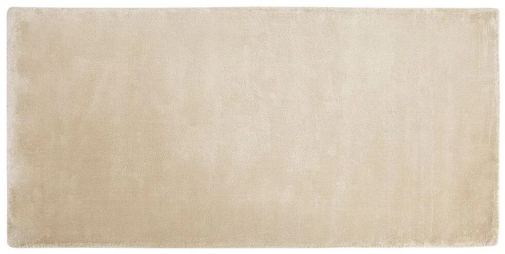Viskózový koberec 80 x 150 cm béžový GESI II Beliani