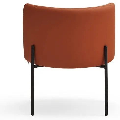 Oranžové kreslo z imitácie kože Mogi - Teulat