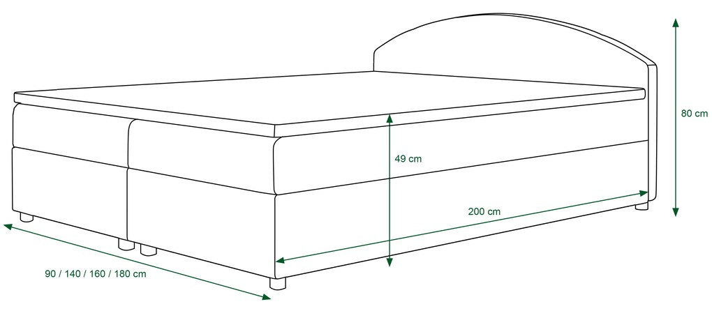Manželská posteľ Boxspring 140 cm Orlando (vzor + tmavohnedá) (s matracom a úložným priestorom). Akcia -20%. Vlastná spoľahlivá doprava až k Vám domov. 1047279