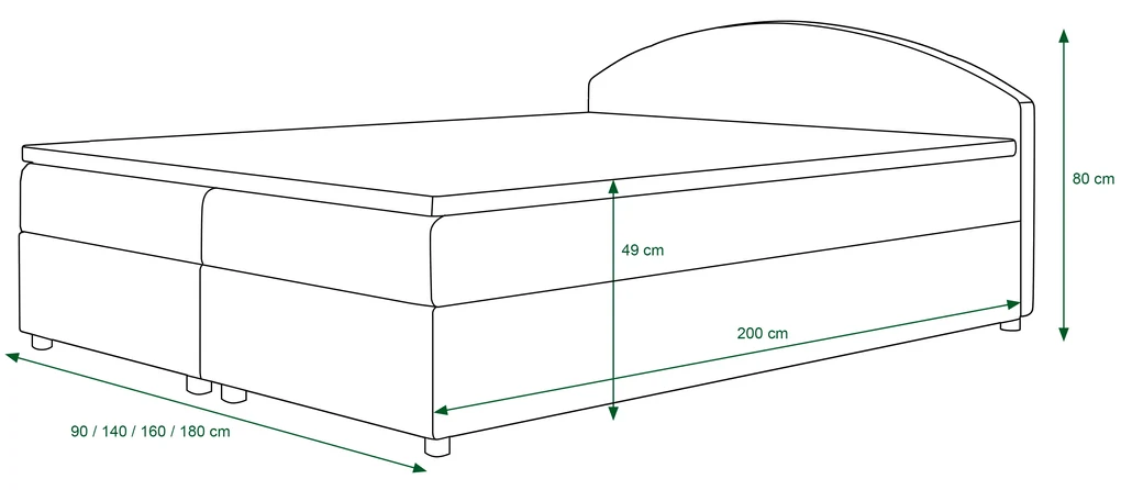 Manželská posteľ Boxspring 160 cm Orlando (vzor + tmavohnedá) (s matracom a úložným priestorom). Vlastná spoľahlivá doprava až k Vám domov. 1047281