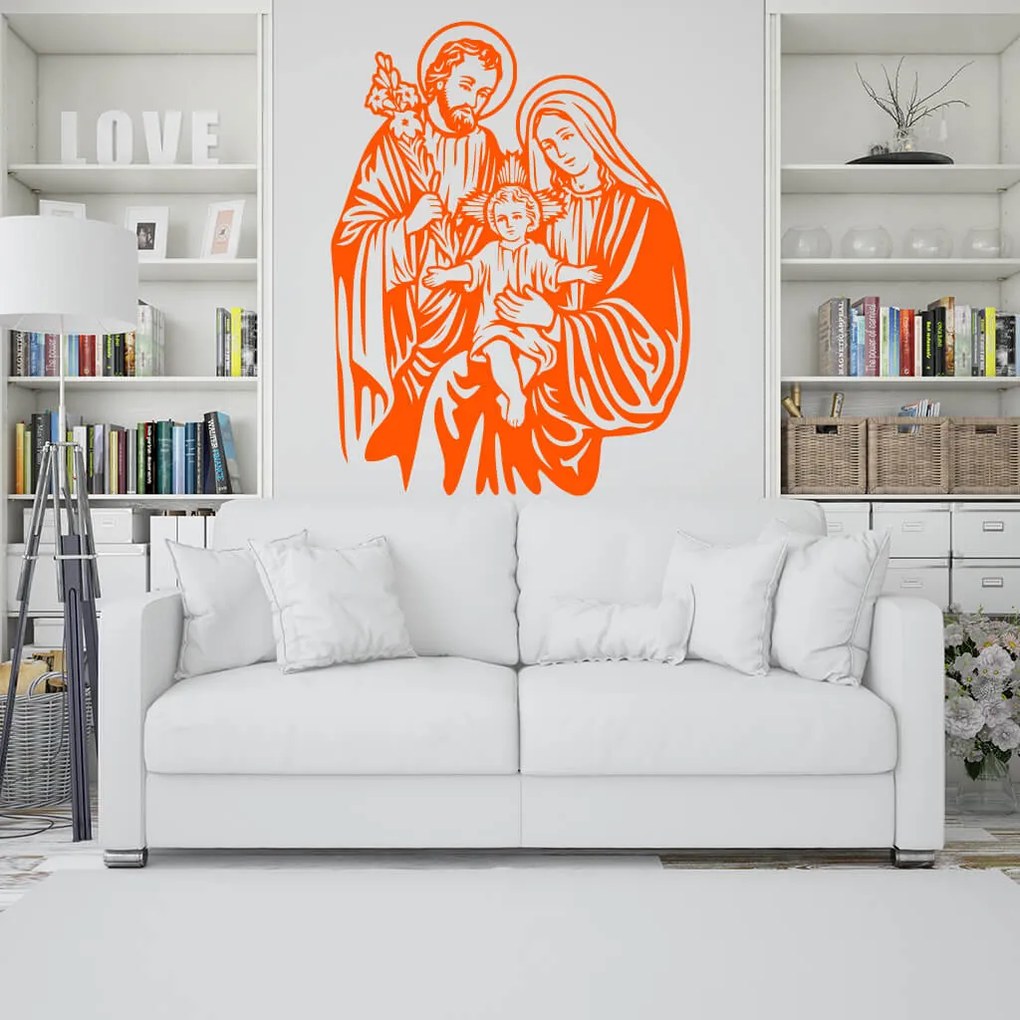 Veselá Stena Samolepka Ježiško Farba: oranžová, Veľkosť: 80 x 60 cm