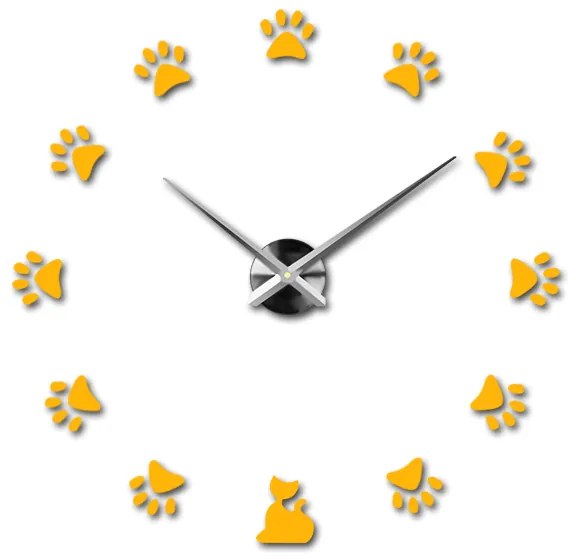 Moderné nalepovacie nástenné hodiny SS | 3D hodiny 12S017 Wanduhr