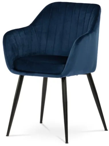 Jedálenská stolička Autronic 58x84 cm modrá látka PIKA BLUE4