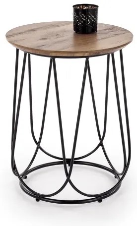 Konferenčný stolík NUBIRA 51x40 cm čierna/orech