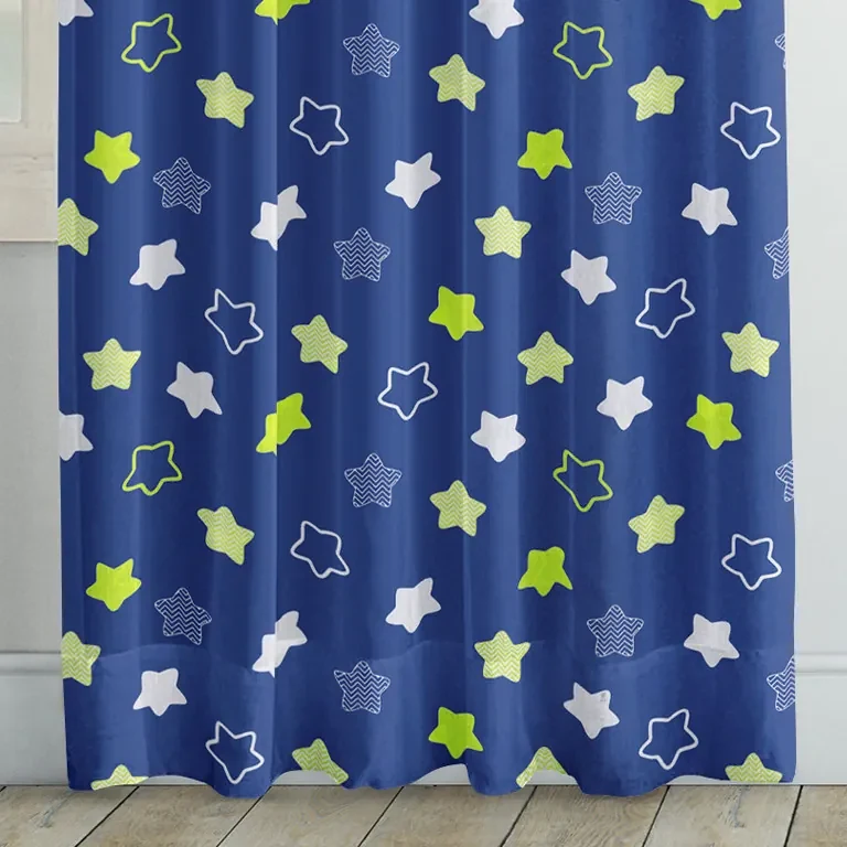 Goldea detský bavlnený záves - hviezdy na tmavo modrom 220x150 cm