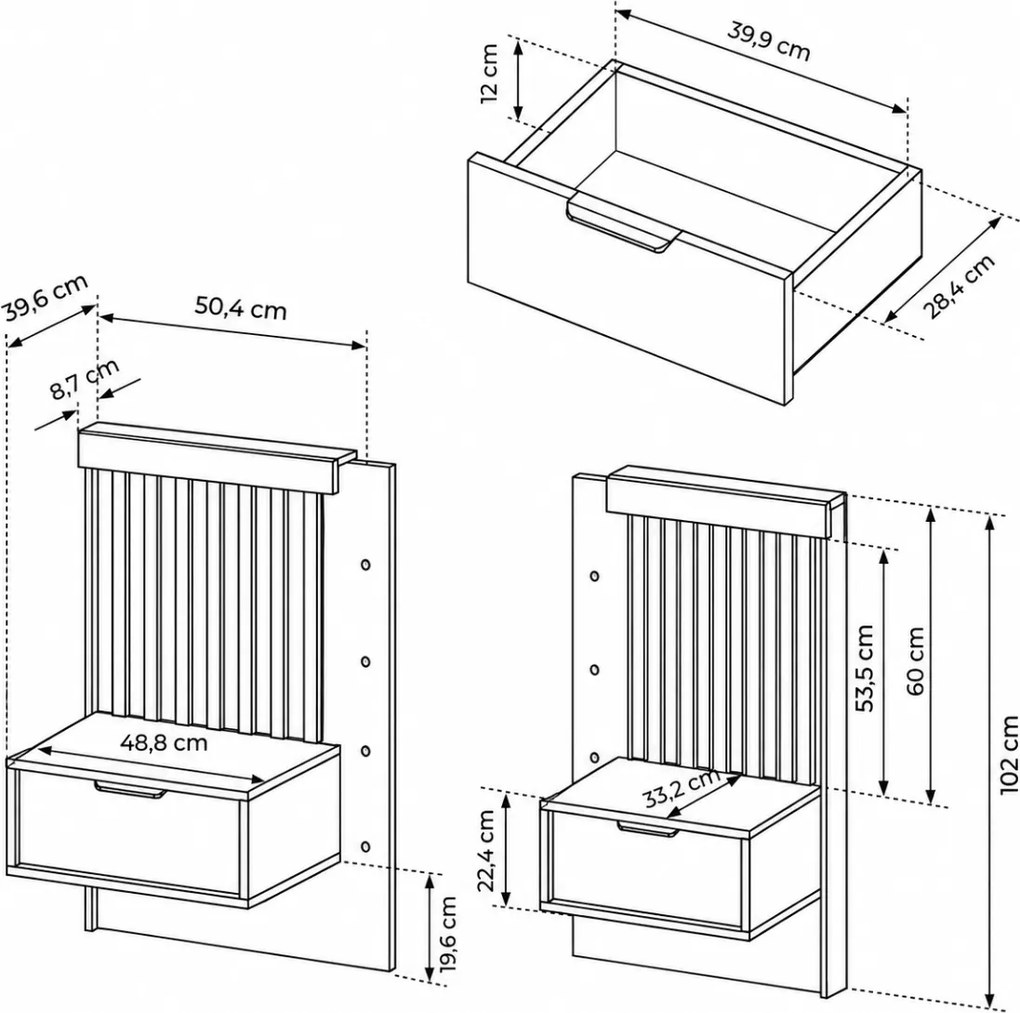 MANŽELSKÁ POSTEĽ BERGER 160x200 DUB ARTISAN + ANTRACIT