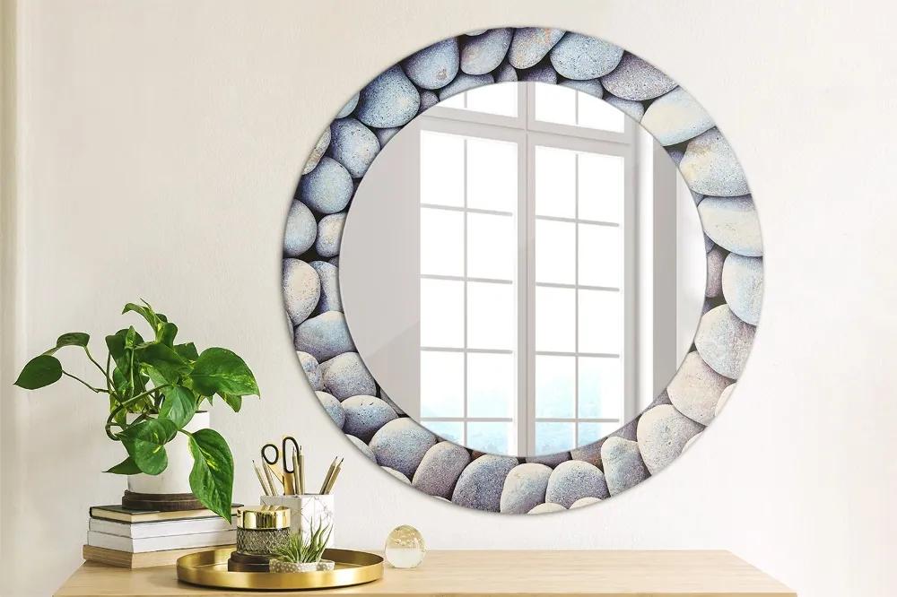 Okrúhle dekoračné zrkadlo s motívom Koleso morských kameňov fi 60 cm