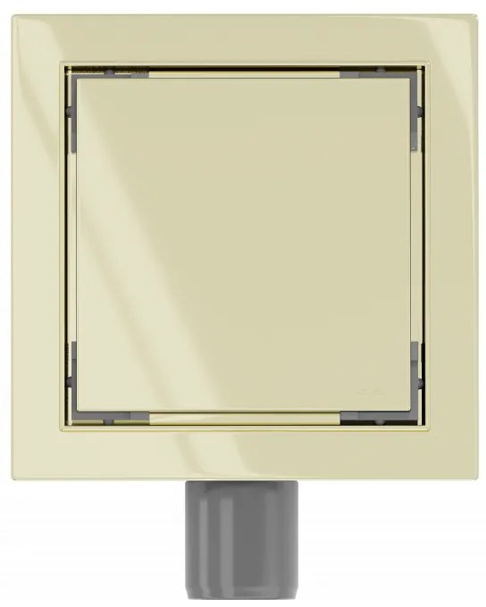 Mexen Flat nerezová podlahová vpusť 12x12 cm, zlatá, 1510012