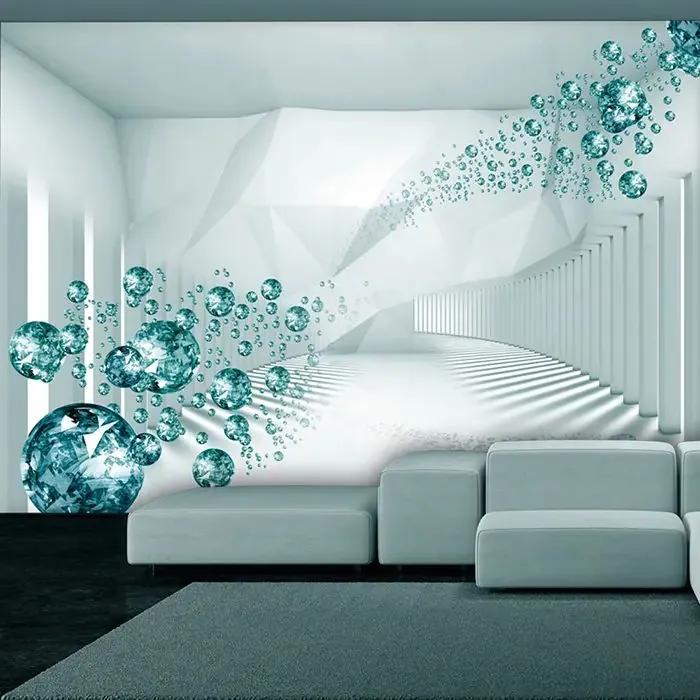 Samolepiaca fototapeta - Diamond Corridor (Turquoise) Veľkosť: 196x140, Verzia: Samolepiaca