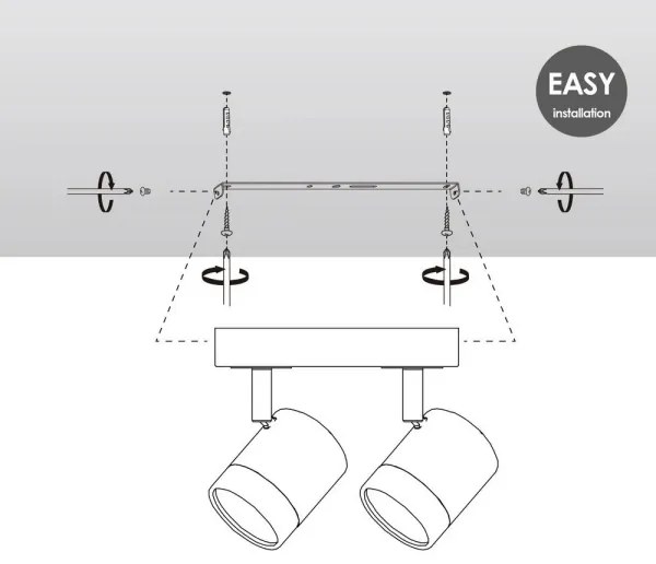 LED Stmievateľné bodové svietidlo MANU 2xGU10/5,8W/230V biela