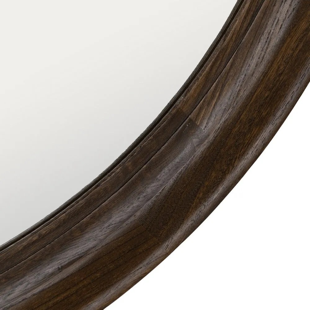 Nástenné zrkadlo s dreveným rámom ø 110,5 cm Paula – Ixia