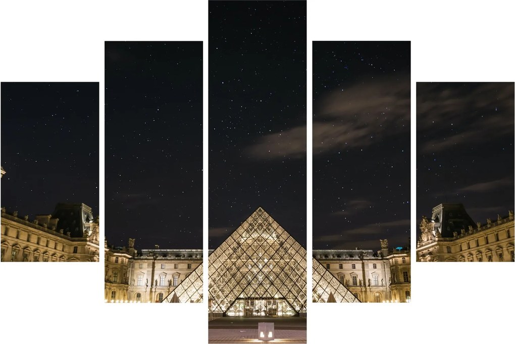 Obraz - Louvre v noci (150x105 cm)