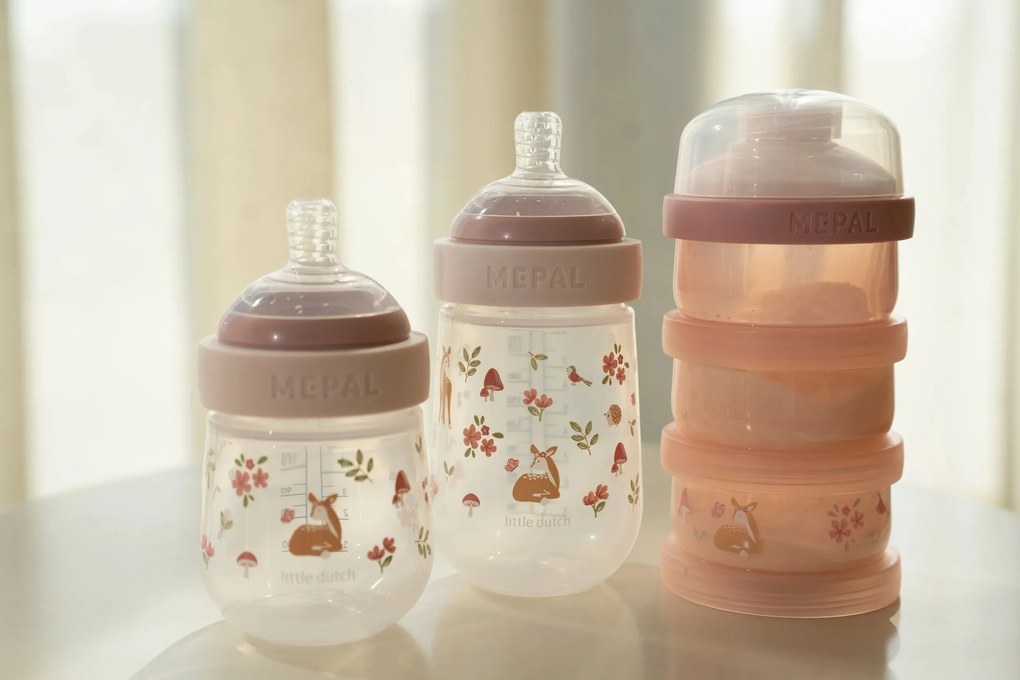 Dojčenské fľaše 165 ml + 240 ml + 2 cumlíky Fairy Garden